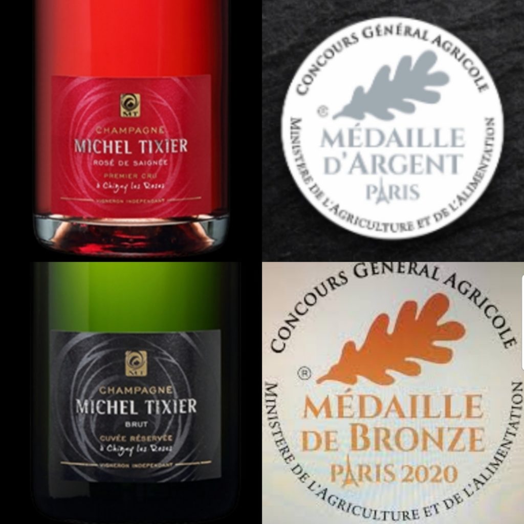 Médailles Concours Général Agricole Paris 2020 Champagne Michel Tixier